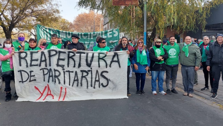 Tras el paro y movilización de ATE, se reabrió la paritaria municipal en Moreno