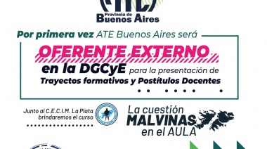 ATE bonaerense será oferente de cursos acreditables ante Educación