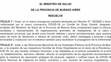 Salud dispuso la creación de un Comité de Crisis Central