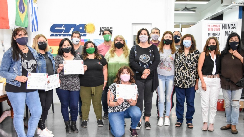 Terminó un nuevo curso de capacitación laboral organizado por ATE y Educación