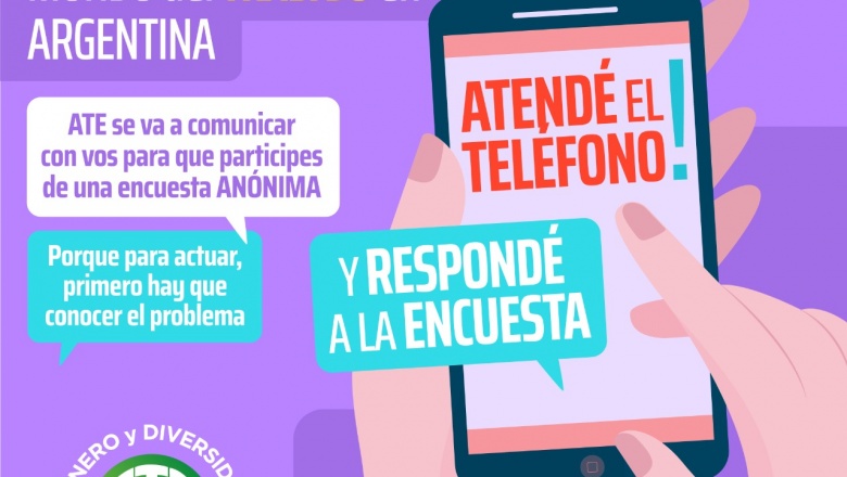 ATE se suma a la encuesta sobre violencia y acoso en el trabajo