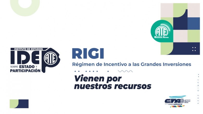 RIGI: Vienen por nuestros recursos