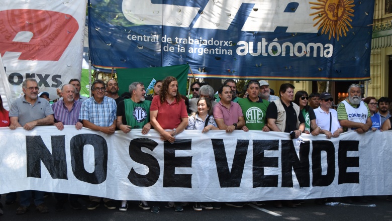 Paro y movilización contra las medidas de ajuste de Milei