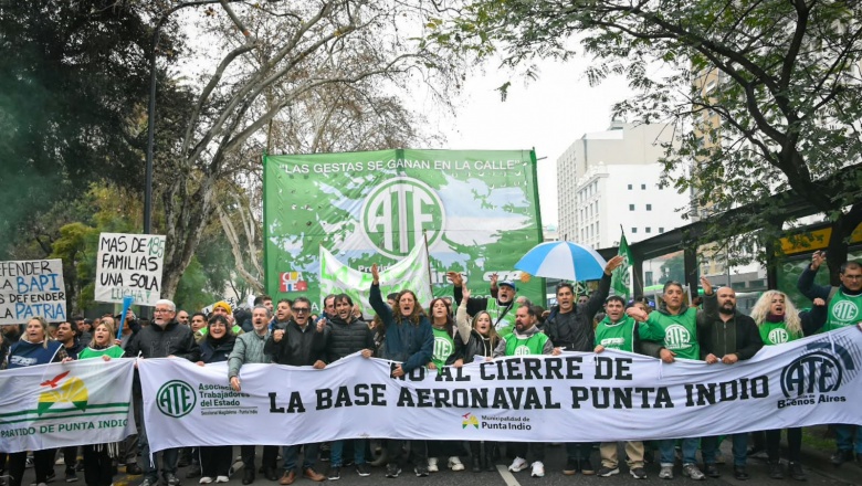 ATE bonaerense se movilizó en defensa de la base de Punta Indio