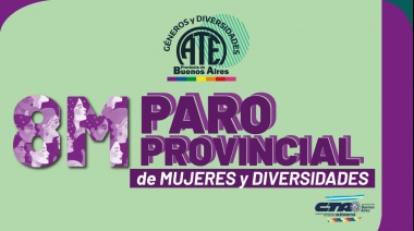 8 de marzo: ATE provincia convoca al paro de mujeres y diversidades